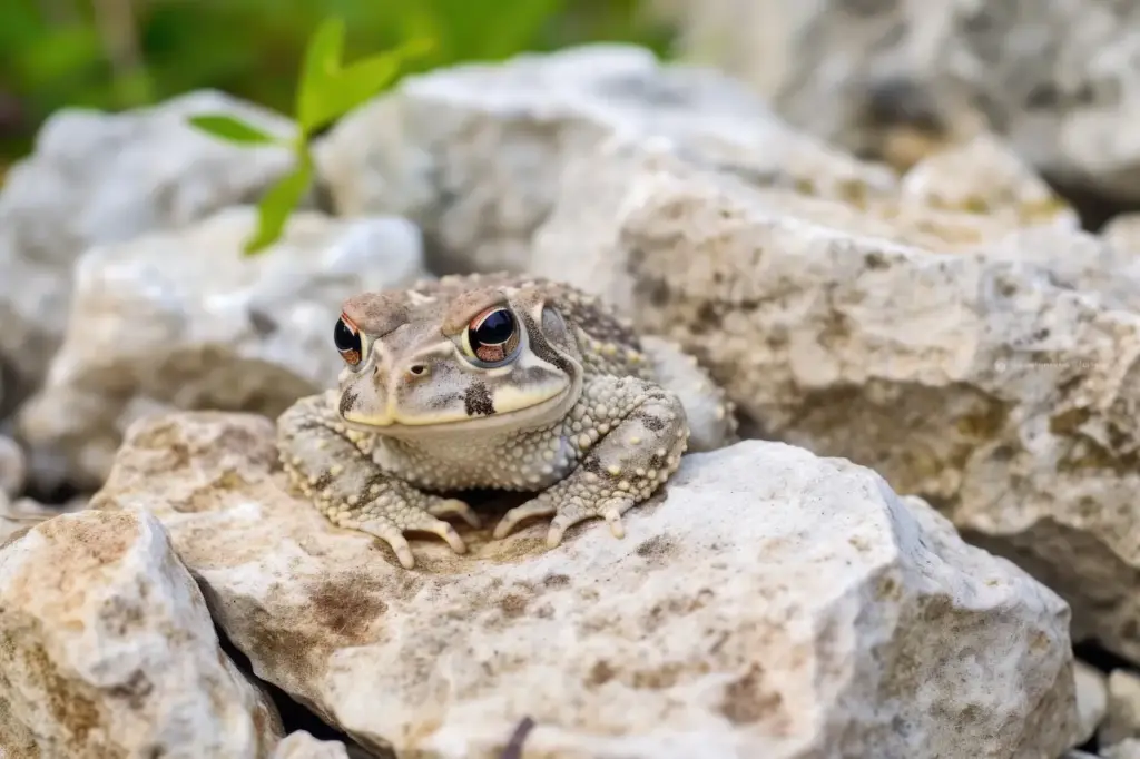 Houston Toad on a Rock Endangered Animal of Texas