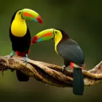 Keel Billed Toucans Perched on Tree