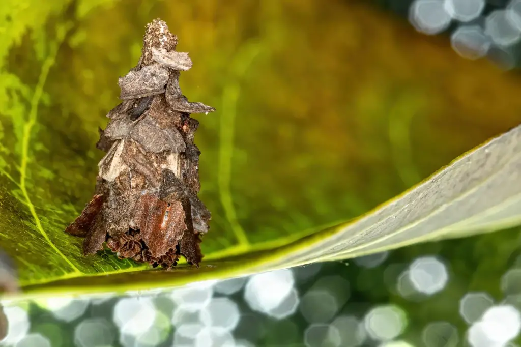 A Bagworm on a Leaf 